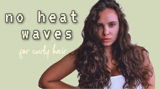 My Overnight No Heat Waves For Curly Hair | Beachy Waves For Curls Without Damage!