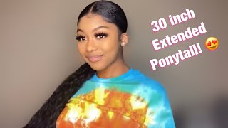Tutorial | 30Inch Extended Ponytail On Type 4 Natural Hair