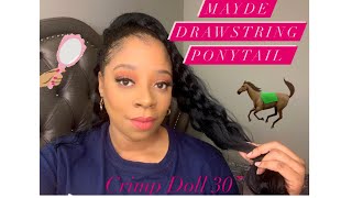 Mayde Beauty Drawstring Ponytail | Crimp Doll 30" | Looking Like A Whole Race Horse  Love It!