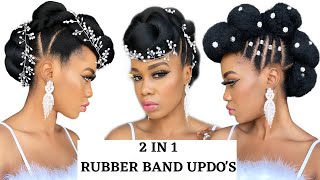Easy Bridal/ Wedding Updo'S On  Natural Hair  + 100K Giveaway /  Protective Style /Tupo1 (Close