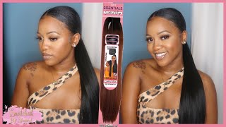 Instant Sleek Low Ponytail (Natural Hair + Minimal Heat) | Janet Collection Snatch & Wrap Ponytail