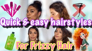 Summer Hairstyles For Curly Frizzy Hair  | No Heat Needed |