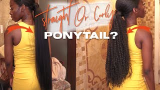 $10 Ponytail 4 Natural Hair! Outre Wrap 30" Kinky Straight Vs Sensationnel Instant Pony Kinky C