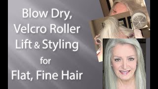 Blow Dry, Velcro Rollers Lift & Styling For Flat, Thin Hair