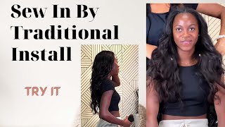 Wait! So Perfect Bundles Sew In By Traditional Install  Hair Extension For Natural #Elfinhair