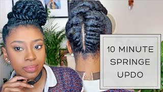 Five Twist Updo| 10 Minute Natural Hair Style