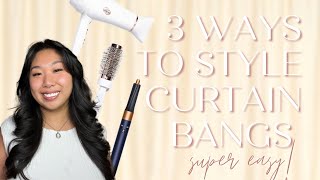 3 Easy Ways To Style Curtain Bangs With Dyson Airwrap (Works With Dupe, Blow Drier & Circle Brush)