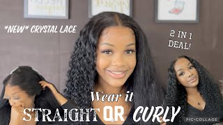 New Crystal Lace!!Skin Melted | Pre Bleached+Pre Plucked| 2In1 Style Ft. Geniuswigs