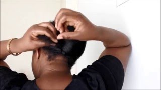 5 Minutes Updo Hairstyle On Natural Hair: Tutorial