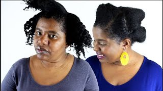 Quick Updo Hairstyle On Natural Hair | Just Before Washday
