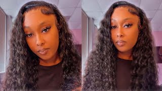 The Most Affordable 30" Lace Frontal Deep Wave Wig |Glueless Frontal Wig Install| Ft Upgradeu H