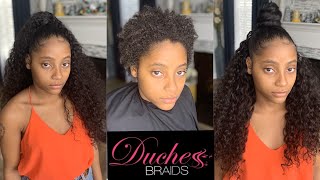 Half Up/ Half Down Quick Weave | No Heat | Curly Hair