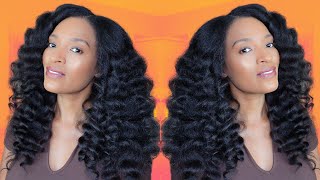 Heat Trained Natural Hair Blown Out Wand Curls