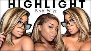 Honey Blonde Pre-Highlight Bob Wig Install | Affordable & Beginner Friendly