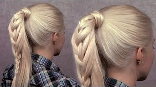 Braided Ponytail Hairstyle - Cute Everyday French Braid For Long Hair Spring 2013 Trend