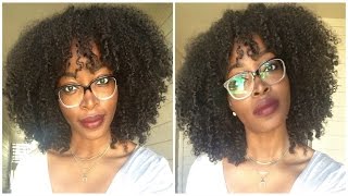 How To Create A Curly Fro With A Bang: Private Stock Hair |No Leave Out| Kinky Curly Wig