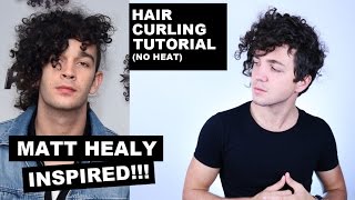 How To Curl Hair With A Curl Definer & No Heat! - Matt Healy Inspired Hairstyle