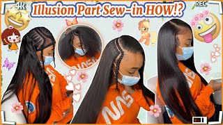 Sew-In Weave With Leave Out Tutorial! Side Part Install Using Straight Hair Ft.#Elfinhair Review