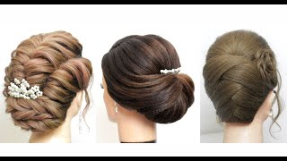 3 Bridal Hairstyles For Long Hair || Latest Wedding Updos
