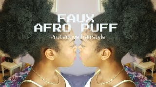 Faux Afro Puff Ft. Aliexpress (Review) || Realistic Fake Ponytail For Type 4 Hair