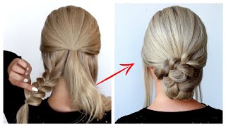  Easy Low Bun Updo With Braids     By Another Braid