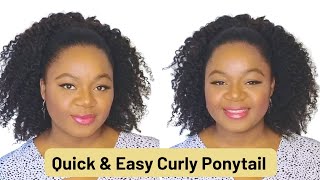 Quick & Easy Curly Ponytail Protective Hairstyle | Yasser K