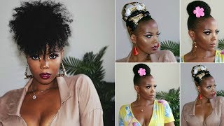 Can'T Braid?! | 5 Quick & Easy Updo Natural Hairstyles On Type 4C Hair | Hergivenhair |Tastepin