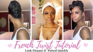 My Elegant French Twist Hair Tutorial (2022) | Relaxed Hair Protective Style