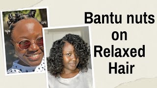 Heatless Curls // Bantu Nuts On Long Relaxed Hair