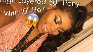 Howto | High Layered 30" Ponytail W/10" Hair + How I Mold My Hair