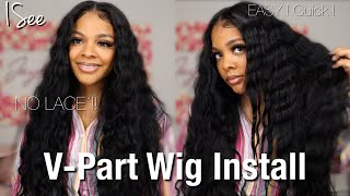 Easy Vpart Wig Install !  ( 10 Minutes !! ) | Isee Hair
