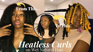 How To | Heatless Curls On Long Natural Hair | Perfect Low Manipulation Style To Help Hair Grow