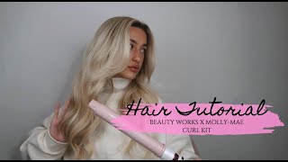How I Curl My Hair & Style My Curtain Bangs | Beauty Works X Molly-Mae Curl Kit | Lily Rose Fellows