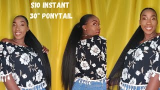4C Low Ponytail 30" Instant Wrap Ponytail Must Have| Sensationnel 10.99 | Wigtypes.Com