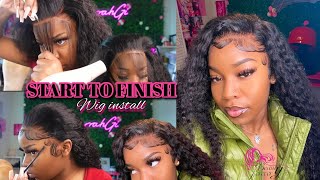 Lace Where? Start To Finish Skin Melt Frontal Install 30Inch Curly Wave| Beautyforeverhair