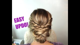 Easy Updo Hairstyle! Perfect For Short, Medium And Long Hair