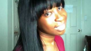 Hair| Quick Weave Wig: Straight With Bangs (No Glue)