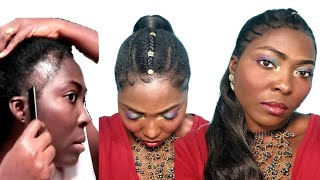 No Gel Ponytail Hairstyle On Short Natural Hair - Easy And Safe Method
