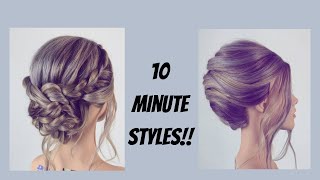 Easy Braided Updos! (Only 10 Mins!)