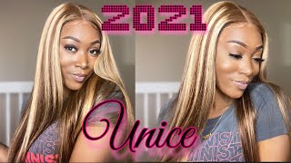 Unice Hair 24'' Honey Blonde Ombre, Frontal Install & Review 2021 | Kay Reed