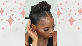 Quick & Simple Twisted Crown Updo On Natural Hair. Would You Rock This? #Shorts