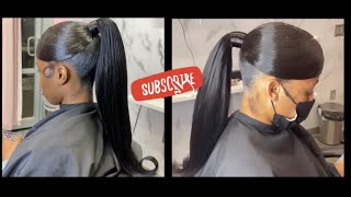 How To Do A "Barbie Ponytail" On Natural Hair