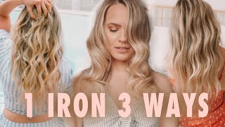 1 Curling Iron 3 Totally Different Curls & Waves - Kayley Melissa