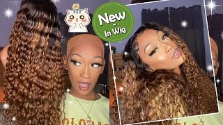 Pro Ombre Highlights Lace Wig! Precolor Curly Front Wig Install | Summer Icons #Ulahair