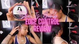 Sleek Invisible Braided Ponytail Tutorial | She Is Bomb Edge Control Review || Best Edge Control?!