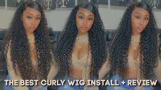 90S Inspired Swoop Bang Wig Install + Review Ft West Kiss Curly Lace Wig