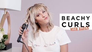 How To Achieve Beachy Curls With Bangs