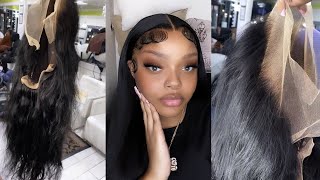 How To Dye Your Wig The Perfect Jet Black!! 30" Straight Hd Lacewig Install | Asteria Hair | Sa