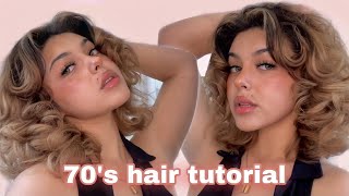 Voluminous 70'S Curly Hair Tutorial / (Highly Requested)