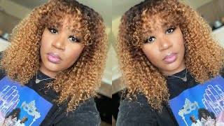 Beautiful Ombre Curls | Easy, No Fuss, Feelin Radiant Lace Wig | Hergivenhair